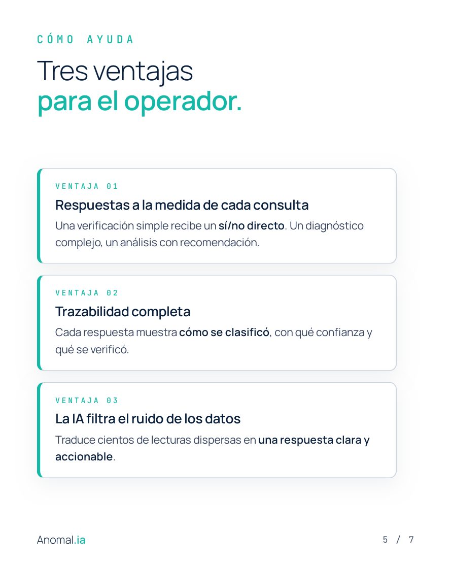 Las tres ventajas de la herramienta para el operador